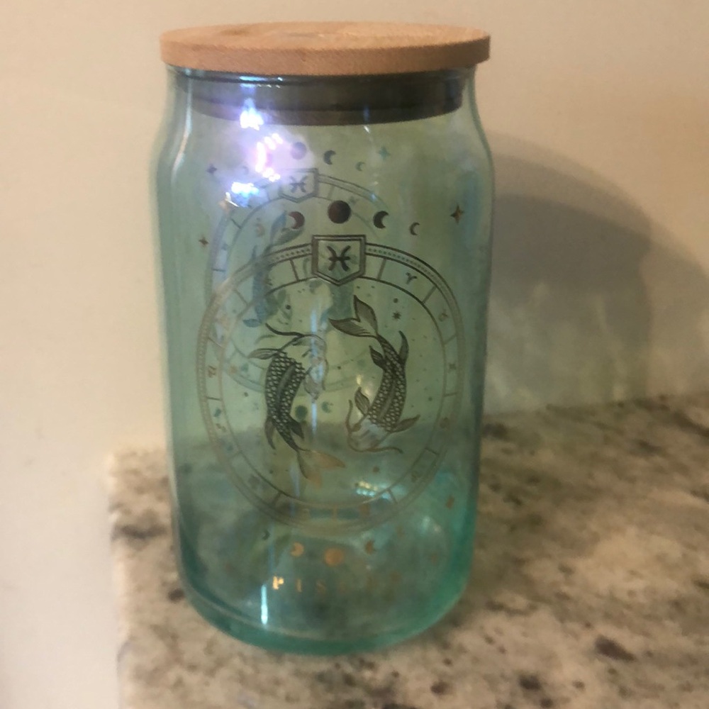 Wandering Moon glass sipper / tumbler.